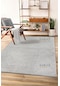 Ada Kilim Modern Salon Mutfak Koridor Kesme Yolluk Dokuma Makine Halısı Zigzag Krem Gri