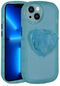 iPhone Uyumlu 13 Kılıf Kamera Korumalı Pop Soketli Renkli Lopard Ofro Kapak - Mavi