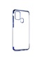 Kilifone - Samsung Uyumlu Galaxy A21s - Kılıf Dört Köşesi Renkli Arkası Şefaf Lazer Silikon Kapak - Mavi