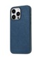 Mutcase - İphone Uyumlu İphone 15 Pro Max - Kılıf Koruyucu Sert Pu Mikro Fiber Mimoza Kapak - Mavi