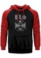 Black Label Society Doom Crew Kırmızı Renk Reglan Kol Kapşonlu Sweatshirt