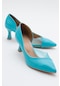 Luvishoes 353 Bebe Mavi Cilt Topuklu Kadın Ayakkabı