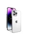 Kilifone - İphone Uyumlu İphone 14 Pro Max - Kılıf Kamera Korumalı Renkli Çerçeveli Garaj Kapak - Gümüş