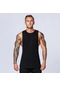 Beyaz Muscleguys Erkek Geniş Omuz Spor Kolsuz Tişört Bol Fitness Eğitim Yeleği Spor Giyim