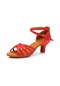 Kadın Latin Dans Ayakkabıları Balo Salonu Dans Ayakkabıları Orta Topuklu 5 Cm Size34-41 Kırmızı