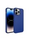 Mutcase - İphone Uyumlu İphone 13 Pro Max - Kılıf Metal Çerçeve Ve Buton Tasarımlı Silikon Luna Kapak - Lacivert
