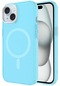 Kilifone - İphone Uyumlu İphone 15 Plus - Kılıf Sert Kablosuz Şarj Destekli Buzlu C-pro Magsafe Kapak - Mavi