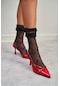 Wanda Kırmızı Rugan Kemer Detay Bilek Bağlı Kadın Topuklu Ayakkabı