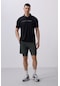 Haki Polyester İnce Yumuşak Standart Fit Erkek Taytlı Şort - 81287 Haki