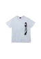 Unisex Beyaz Chaplin Baskılı T-shirt Beyaz