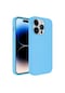 Kilifone - İphone Uyumlu İphone 12 Pro Max - Kılıf Kablosuz Şarj Destekli Plas Silikon Kapak - Mavi Açık