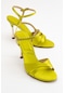 Ravel Yeşil Saten Kadın Topuklu Ayakkabı