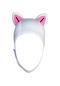 Suntek Kedi Kulakları Dalış Başlığı Sörf Kap 3mm Neopren Beyaz Pembe Blackline