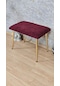 Sevinç Mobilya Gold Metal Ayakli Bench Puf Tedyy Puf Bordo