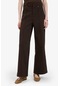 Defacto Wide Leg Gabardin Kışlık Pantolon Cepli Yüksek Bel Geniş Paça F1649ax25spbn207 Kahve