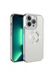 Noktaks - iPhone Uyumlu 14 Pro - Kılıf Kamera Korumalı Tatlı Sert Omega Kapak - Gümüş
