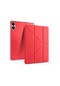 Noktaks - Redmi Pad Pro 12.1.inç - Kılıf Kalem Bölmeli Standlı Tri Folding Kılıf - Kırmızı