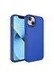 Noktaks - iPhone Uyumlu 14 Plus - Kılıf Metal Çerçeve Tasarımlı Sert Btox Kapak - Lacivert