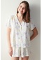 Penti Spring Dream Beyaz Gömlek Şort Pijama Takımı Pn98h5qk24ıy-wt8