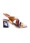 Dgn 619-23y Kadin Kristal Taşli Topuklu Sandalet 619-1922-R0199 Turuncu