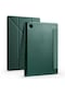 Kilifone - Galaxy Uyumlu Galaxy Tab A8 10.5 Sm-x200 2021 - Kılıf Kalem Bölmeli Stand Olabilen Origami Tri Folding Tablet Kılıfı - Koyu Yeşil