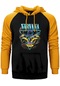 Nirvana Poster Sarı Renk Reglan Kol Kapşonlu Sweatshirt