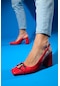 Forlev Kırmızı Cilt Kadın Topuklu Ayakkabı