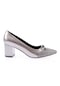 Dgn K205 Kadin Silver Taşli Fiyonklu Topuklu Ayakkabi K205-1510-R9669