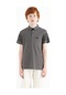 Tommy Life Koyu Gri Kol Baskı Detaylı Standart Kalıp Polo Yaka Erkek Çocuk T-shirt - 11093 Koyu Gri