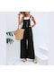 Kadınlar Casual Tulumlar Ve Tulum Geniş Bacak Cepler Askı Pantolon Bayanlar Düz Renk Uzun Tulum Playsuits Gökyüzü Mavisi