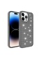 Noktaks - iPhone Uyumlu 14 Pro Max - Kılıf Parlak Tasarımlı Snow Silikon Kapak - Siyah