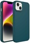 iPhone Uyumlu 13 Kılıf Metal Çerçeve Hassas Butonlu Renkli Içi Kadife Kilifi Kapak Luna - Koyu Yeşil