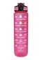 1 Adet 1000 Ml Büyük Kapasiteli Degrade Su Şişesi, Samanlı Su Şişesi 1 Litre Rose Red 900-1000ml Rose Red