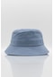 Kadın Teknik Kumaşlı Mavi Bucket Şapka - Standart