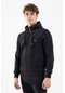 Maraton Sportswear Regular Erkek Kapşonlu Uzun Kol Basic Füme Tracktop 10072-füme