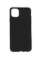 Noktaks - İphone Uyumlu İphone 11 Pro Max - Kılıf Mat Renkli Esnek Premier Silikon Kapak - Siyah