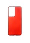 Noktaks - Samsung Galaxy Uyumlu S21 Ultra - Kılıf Mat Renkli Esnek Premier Silikon Kapak - Kırmızı