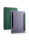 Noktaks - Samsung Galaxy Uyumlu Tab S7 T870 - Kalem Bölmeli Standlı Origami Tablet Kılıfı - Koyu Yeşil