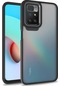 Ekılıf - Xiaomi Redmi Note 11t 5g Uyumlu Kılıf Arkası Şeffaf Kamera Çevresi Parlak Zıt Renkli Flora Kapak - Siyah