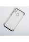 Kilifone - Huawei Uyumlu Honor 8c - Kılıf Dört Köşesi Renkli Arkası Şefaf Lazer Silikon Kapak - Siyah