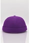 Kadın Hipster Katlamalı Cap Mor Docker Şapka - Standart