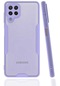 Samsung Galaxy A22 4g Kılıf Parfe Silikon Kapak Kamera Korumalı Kılıf Ultra Ince Buzlu Mat Renkli - Mor