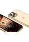 iPhone Uyumlu 13 Pro Max Kılıf Lopard Pixel Kapak - Gold