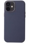 Tecno - İphone Uyumlu İphone 12 Mini - Kılıf Kablosuz Şarj Destekli Leathersafe Magsafe Kapak - Lacivert
