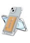 Noktaks - iPhone Uyumlu 13 - Kılıf Airbag Tasarımlı Şeffaf Kartlıklı G-kart Kapak - Renksiz