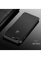 Noktaks - iPhone Uyumlu 7 Plus - Kılıf Dört Köşesi Renkli Arkası Şefaf Lazer Silikon Kapak - Siyah