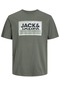 Jack&jones O Yaka Büyük Beden Yeşil Erkek T-shirt 12257335
