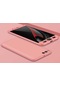 Mutcase - Xiaomi Uyumlu Mi 6 - Kılıf 3 Parçalı Parmak İzi Yapmayan Sert Ays Kapak - Rose Gold