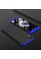 Kilifone - Xiaomi Uyumlu Mi 6x / Mi A2 - Kılıf 3 Parçalı Parmak İzi Yapmayan Sert Ays Kapak - Siyah-mavi