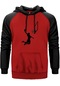 Basketball Smack Silhouette Kırmızı Renk Reglan Kol Sweatshirt